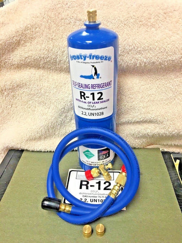 R12 Refrigerant R-12, 28 oz. With LEAK STOP, ProSeal XL4, Good For Up to 5 HP