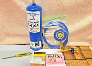 410A, R410a, R-410a, Refrigerant Refill Kit Gauge Charging Hose Instructions A2