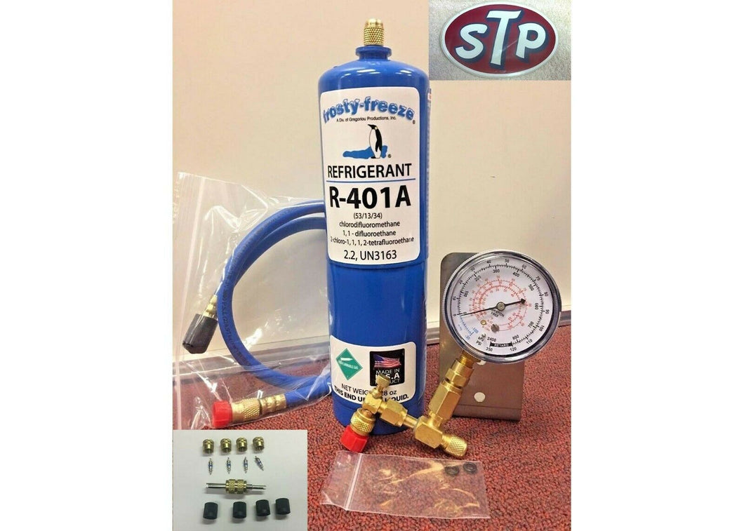 MP39, R401a, Refrigerant Coolers, Freezers, 28 oz Recharge Kit Gauge & Hose *D5