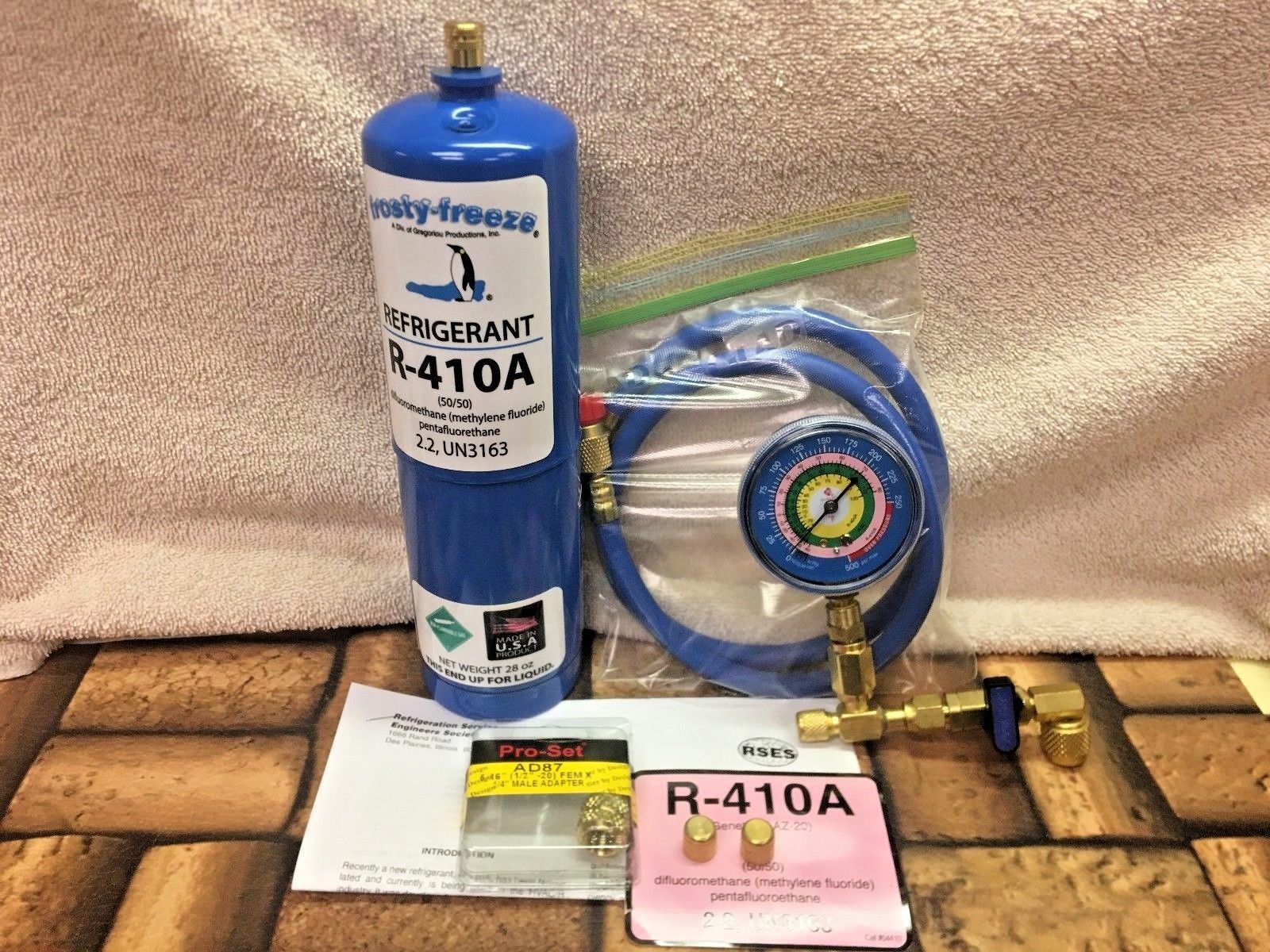 R410a, Refrigerant Recharge Kit, Gauge, Charging Hose