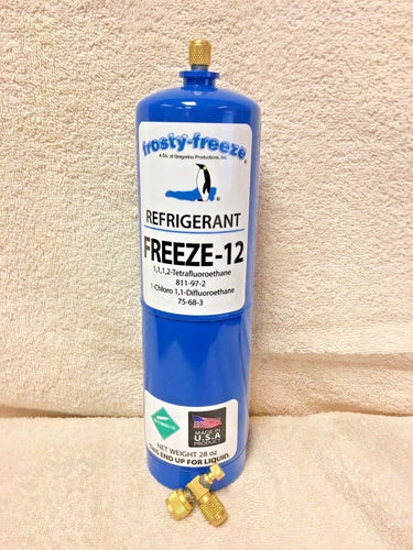 FREEZE 12, R-12, R12 REPLACEMENT, NO CFC'S,(1) 28 oz. Can, On/Off Valve