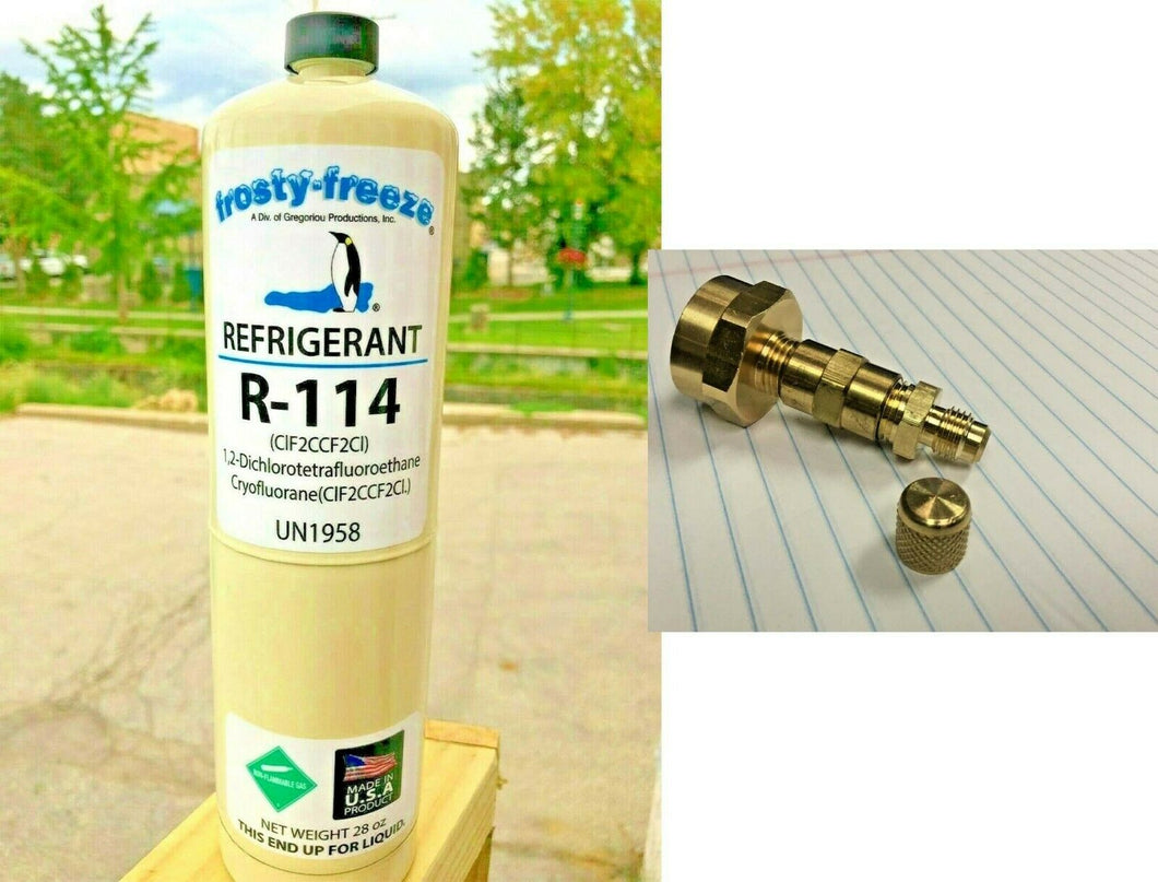 R114, Dichlorotetrafluoroethane, Refrigerant, 20 oz. Disposable Can, R114, KIT A