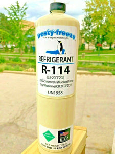 R114, Dichlorotetrafluoroethane, Refrigerant, 20 oz. Disposable Can, R114, CGA600 Top