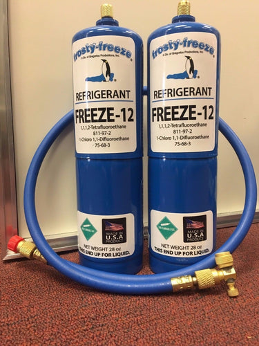 FREEZE 12, R-12, R12 REPLACEMENT, NON-FLAMMABLE & NO CFC'S, (2) 28 oz Cans KIT B