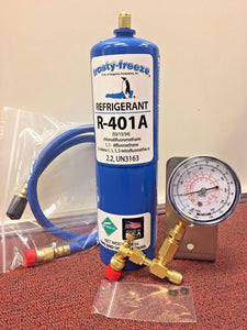 MP39, R401a, Refrigerant Coolers, Freezers, 28 oz Recharge Kit Gauge & Hose *D5