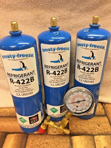 Refrigerant R422B, R-422B, (3) 28 oz. Disposable Cans, R22, R-22 Replacement