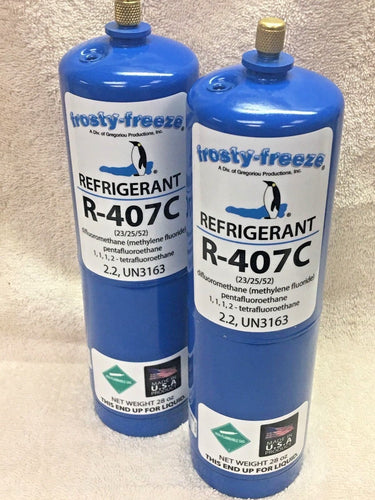 R407C, R-407C, R-407, R22 Alternate, Refrigerant, (2) 28 oz. Cans