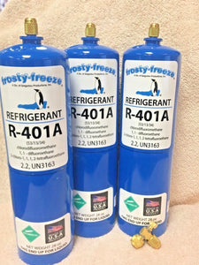 MP39, R401a, Refrigerant Coolers, Freezers, (3) 28 oz Disposable Cans MP-39