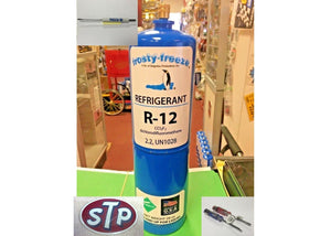R12, Refrigerant 12, Virgin Pure R-12, 28 oz. Disposable Can, 1/4" Flare, #140