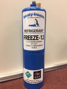 FREEZE 12, R-12, R12 REPLACEMENT, NON-FLAMMABLE & NO CFC'S, 28 oz. Can