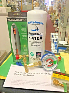 R410a, 410, Do-It-Yourself Recharge Kit, Includes System Sealer & Instructions