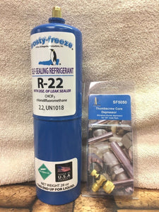 R22 Refrigerant R-22, 28 oz. With LEAK STOP, Pro-Seal XL4, Good For Up to 5 Tons