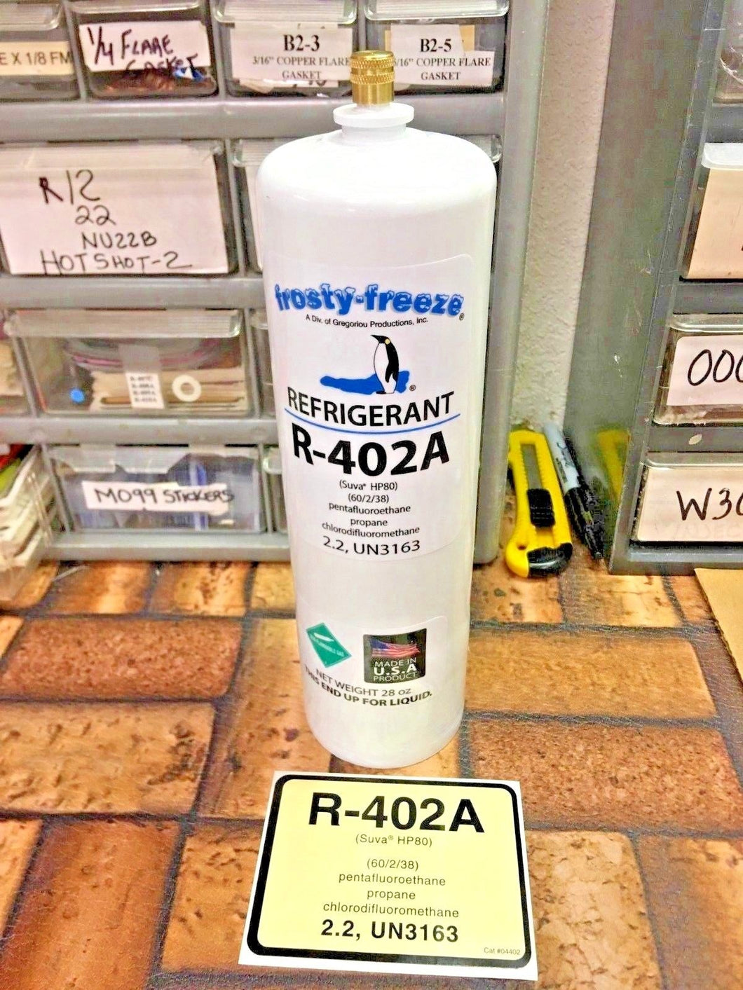 R402a, HP80, Refrigerant, R-402A, HCFC, R502, R-502 Replace Thermo King 28 oz.