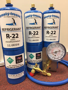 R22 Refrigerant R-22, Air Conditioner, (3) 28 oz Cans, LARGE, Recharge Kit