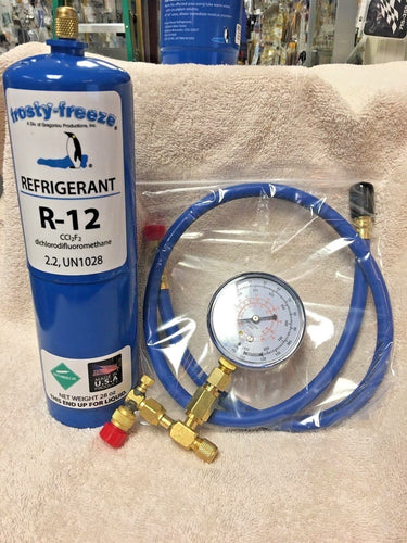 R12, Refrigerant 12, Virgin R-12, 28 oz Check & Charge It Gauge, 36