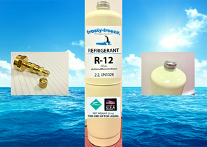R12, R-12, Refrigerant 12, Dichlorodifluoromethane, Disposable 28 oz Can