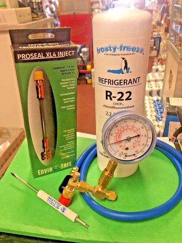 R22, Refrigeration, a/c, Refrigerant, Gauge, Hose, ProSeal XL4 Leak Stop, MALCO