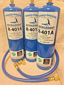 MP39, R401a, Refrigerant Coolers, Freezers, (3) 28 oz Disposable Cans MP-39
